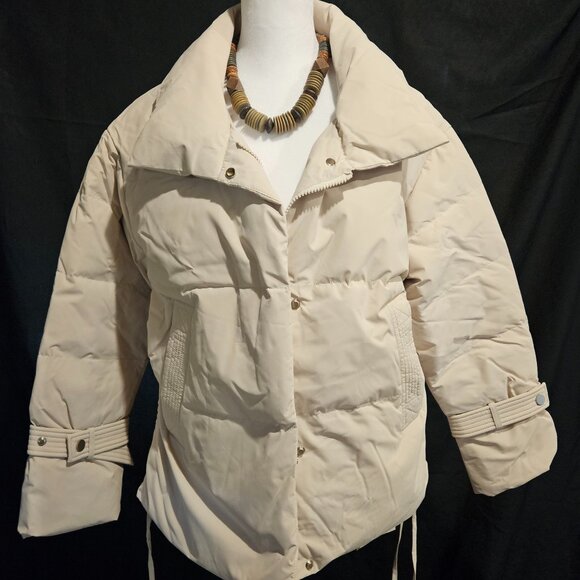 NWT NAP Duck Down Beige Coat - Picture 1 of 7